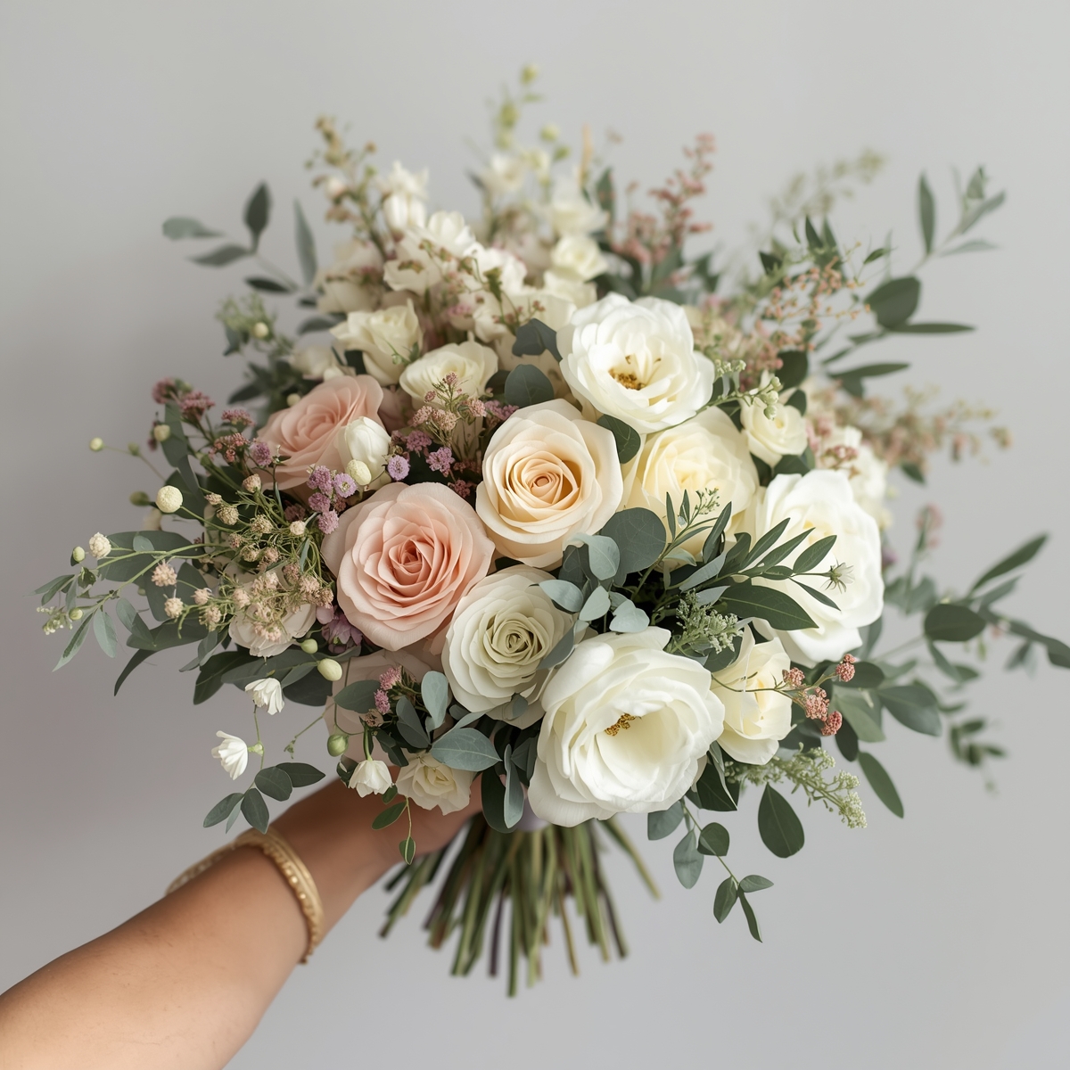 Bouquet Elegante en tonos nude